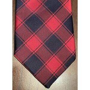 U.s Polo Assn. Red Blue Hand Made 100% Polyester Men’s Neck Tie Made In China